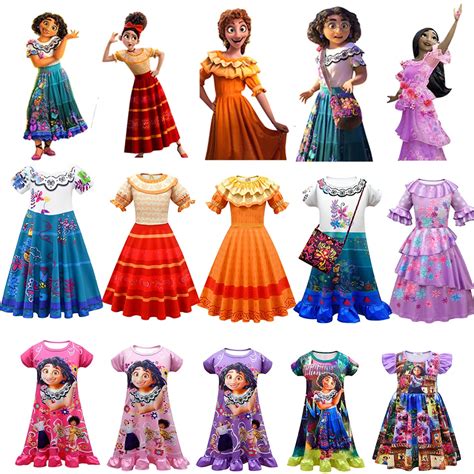 Encanto New Children's Cartoon Princess Dress Mirabel Madrigal Kid ...