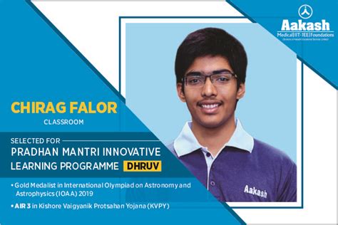 Chirag Falor’s Experience of Dhruv Programme