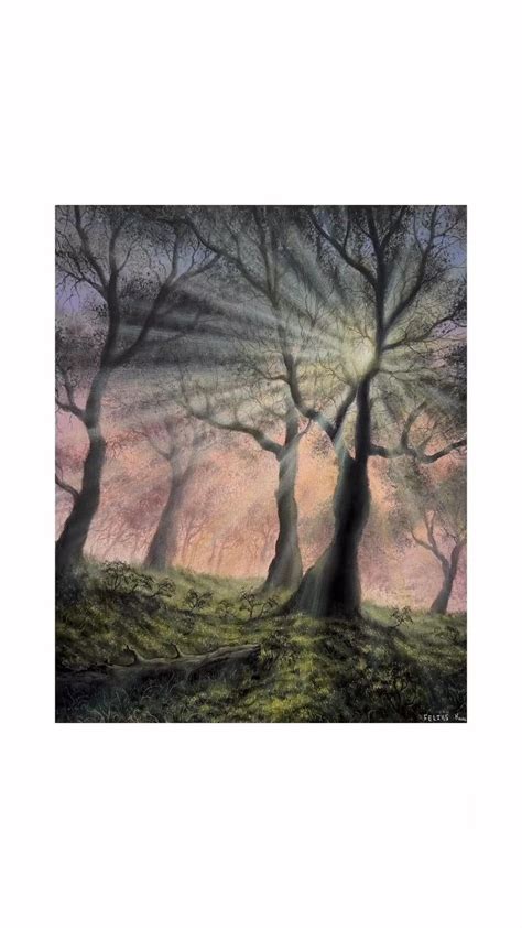 Painting Sun Rays Through the Woods Masterclass | Landscape paintings ...