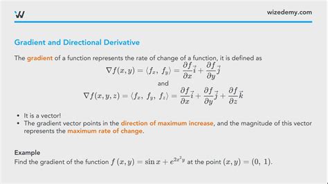 Gradient and the directional derivative - Wize University Calculus 2 ...