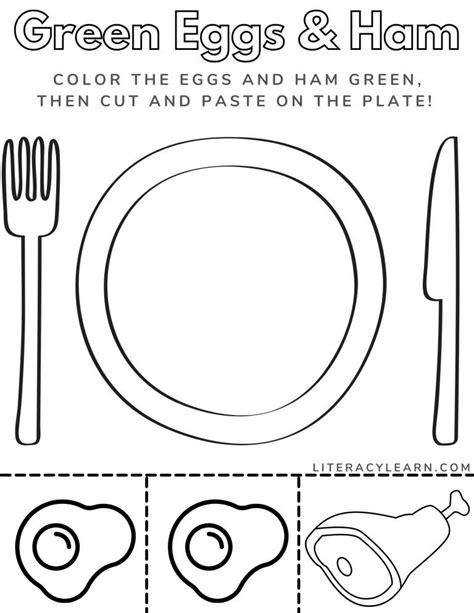 Green Eggs & Ham Printable Worksheet - Literacy Learn