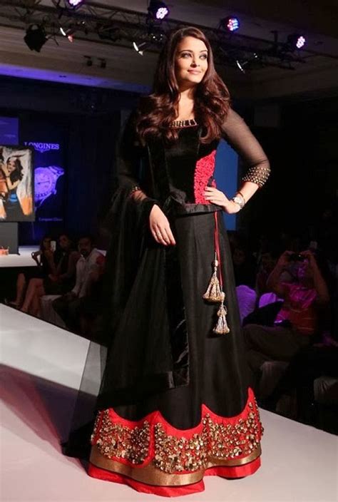 Aishwarya Rai Bachchan in Black Lehenga at Longines Watch Collection ...