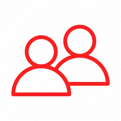 Account, group, human, people, person, red, user icon - Download on ...