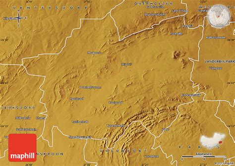 Physical Map of POTCHEFSTROOM