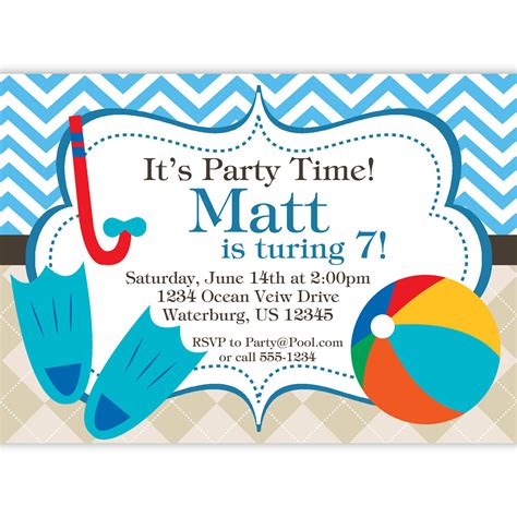 Free Printable Birthday Pool Party Invitations | Dolanpedia