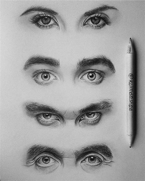 Realistic Eyes Drawing By Klimdashaa - Full Image