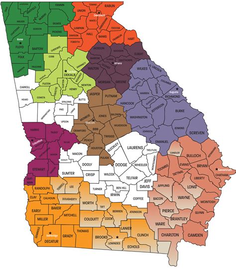 Map Of Counties In Georgia - Map Of New Mexico