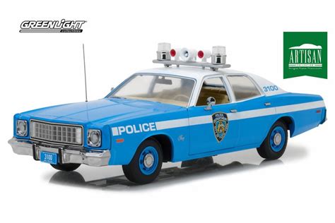 1975 Plymouth Fury Police Pursuit, Blue - Greenlight 19043 - 1/18 Scale ...