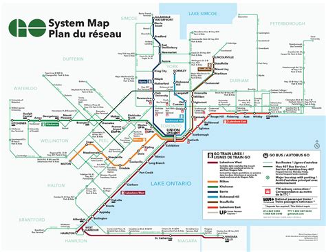 Go bus map - Toronto bus station map (Canada)