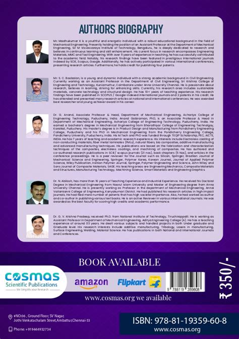 Smart Materials and Its Applications – COSMAS Scientific Publications