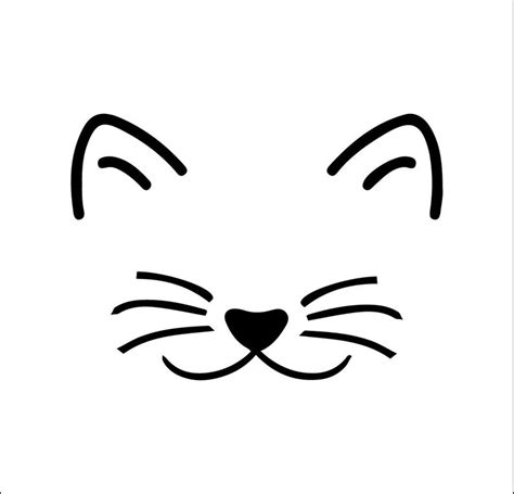 #cat #cat in 2020 | Cat face drawing, Cat outline, Cat face