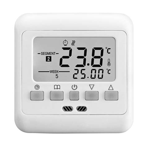 Digital Thermostat Weekly Programmable 16A 230V AC Wall Floor ...