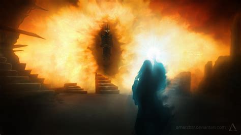 Galadriel vs Sauron by Amarzbar on DeviantArt