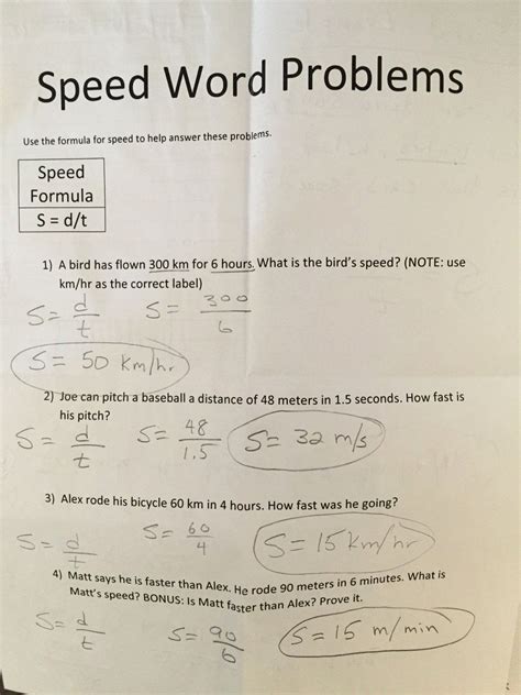 Determining Speed Velocity Worksheet Answers Unique Calculating Speed ...