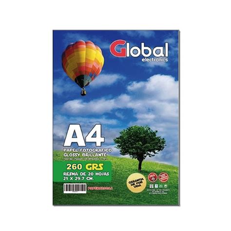 Papel Fotogr?fico Glossy 260 grs Glossy x 100 h – Insumos Abraham