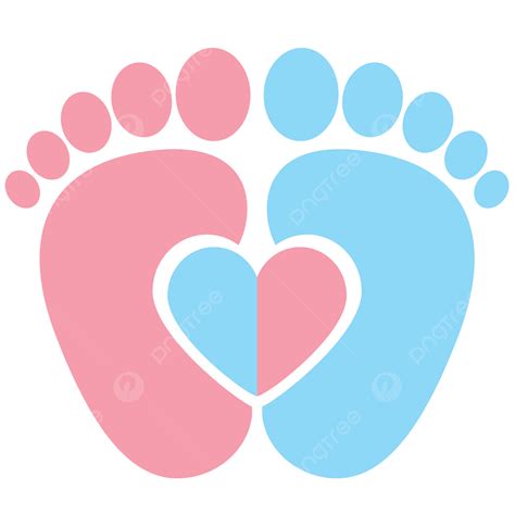 Baby Footprints Clipart Transparent PNG Hd, Cute Baby Love Footprints ...