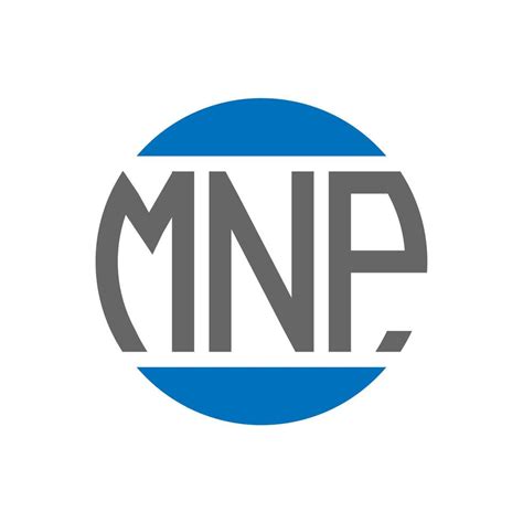 diseño de logotipo de letra mnp sobre fondo blanco. concepto de ...