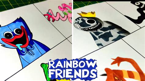 DIBUJO DOORS VS POPPY PLAYTIME characters cosplay Rainbow Friend 😱 ...