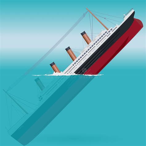 Sinking Titanic â€“ Legendary Colossal Boat Stock Vector - Illustration ...