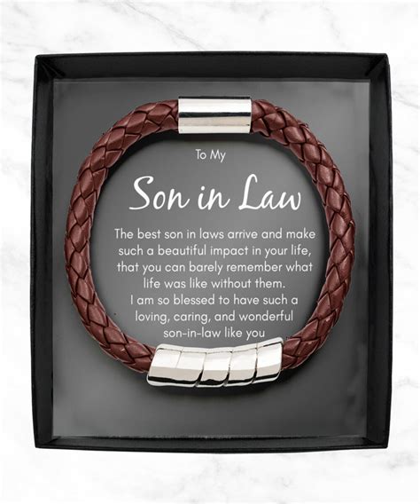 To My Son in Law Gifts, Son in Law Bracelet, Son in Law Birthday ...