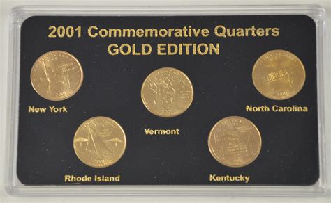 Historic Coin Collection - 2001 Commemorative State Quarters Gold ...