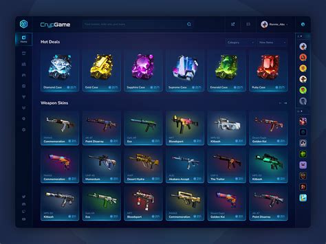 Game UI - Weapon Skins Marketplace by Ronnie Abs on Dribbble