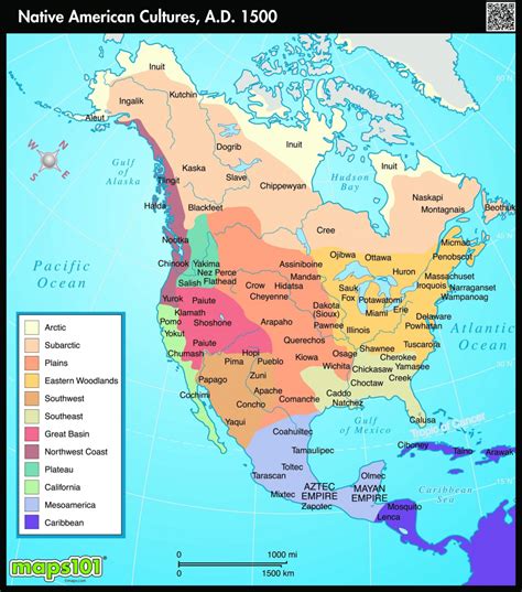 American Indians And First Nations Territory Map (With Several ...