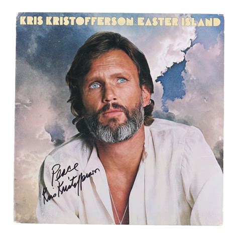 Kris Kristofferson Signed "Easter Island" Vinyl Record Album Cover ...