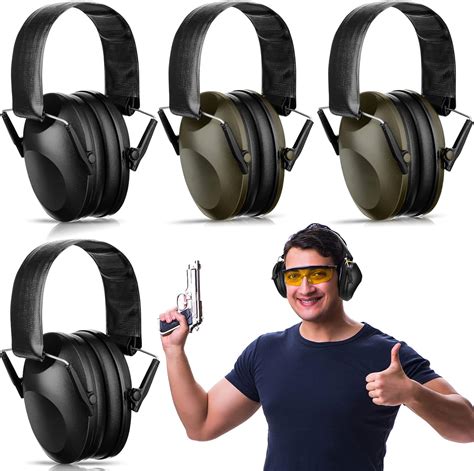 Amazon.com: 4 Pieces Shooting Ear Protection Earmuffs with NRR 21dB ...