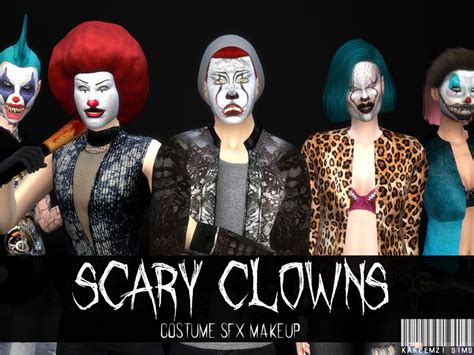 The Sims Resource - Scary Clowns SFX Makeup