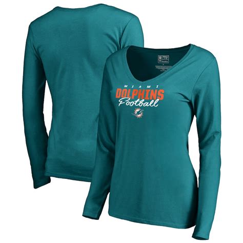 Women's Miami Dolphins NFL Pro Line by Fanatics Branded Aqua Iconic ...