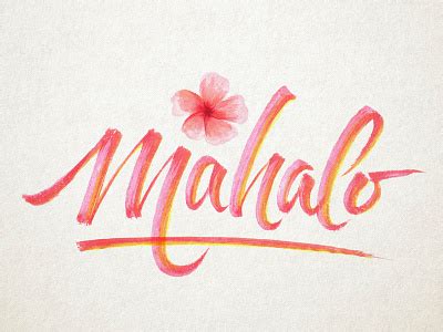 Mahalo - Inktober by Ray Mawst on Dribbble