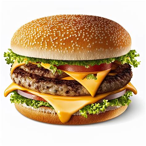 Premium Photo | Cheeseburger on isolated white background