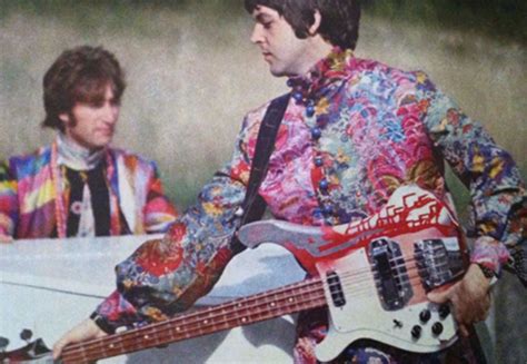 Paul McCartney playing Rickenbacker bass