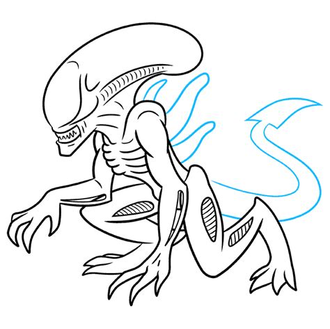 How To Draw A Xenomorph Alien Really Easy Drawing Tutorial In 2021 ...