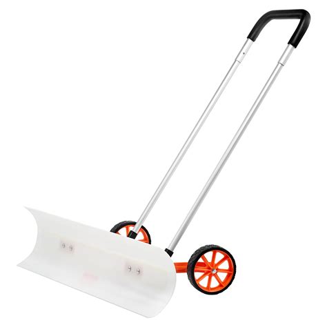 VEVOR Snow Shovel with Wheels, 37 inch Snow Shovel for Driveway, ABS ...