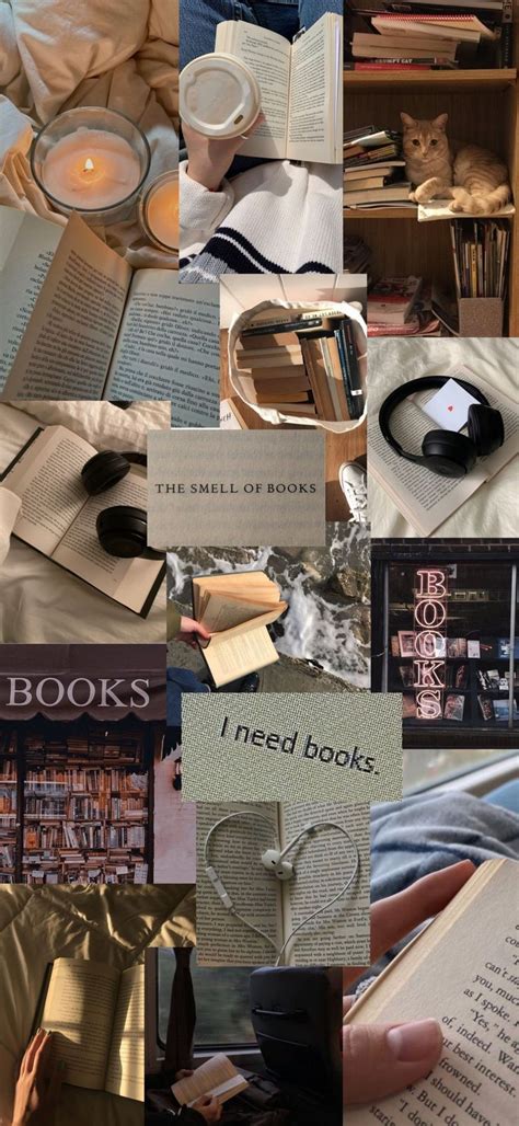 Aesthetic book wallpaper/ collage | Iphone wallpaper books, Book ...