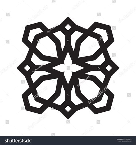 Islamic Geometric Pattern Logo Icon Stock Vector (Royalty Free ...