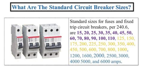 Common Circuit Breaker Sizes Nec