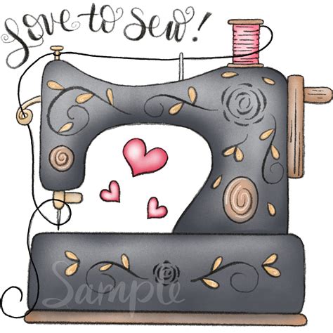 Amour de coudre machine à coudre PNG Clipart Utilisation - Etsy France