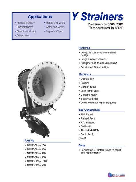 Y Strainers | PDF | Chemistry | Industrial Processes