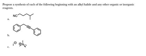 Solved Propose a synthesis of each of the following | Chegg.com