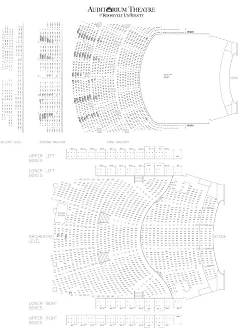 Auditorium Theatre Seating Chart - Theatre In Chicago