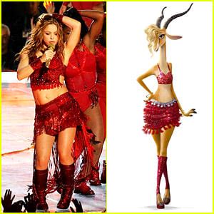 Shakira’s Super Bowl Outfit Was the Same as Her ‘Zootopia’ Character’s ...