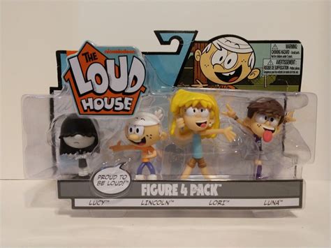 NEW ~ Nickelodeon LOUD HOUSE 4 Figure Pack Play Set ~Lucy, Lincoln ...