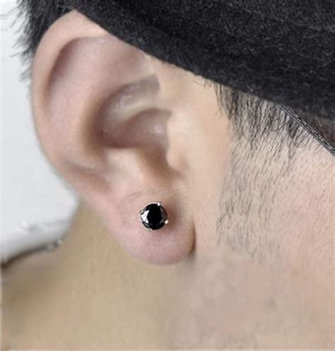 Mens Earrings, Mens Hoops, mens earring styles, Black Earring for men ...