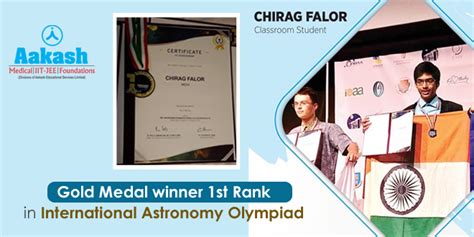 Chirag Falor bags First Rank In Astronomy Olympiad