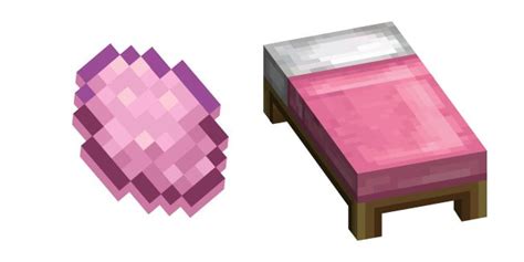 Minecraft Pink Dye and Bed cursors – Custom Cursor in 2023 | Pink dye ...