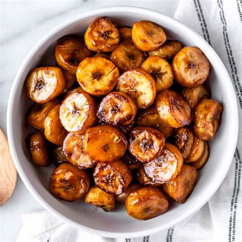 Sticky Sweet Fried Plantains - Delicious Little Bites