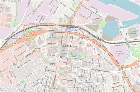 Middlesbrough Map Great Britain Latitude & Longitude: Free England Maps